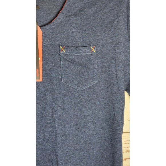 Vassari Los Angeles Blue L Rare Designer V-Neck Shirt with Pocket - Picture 15 of 16
